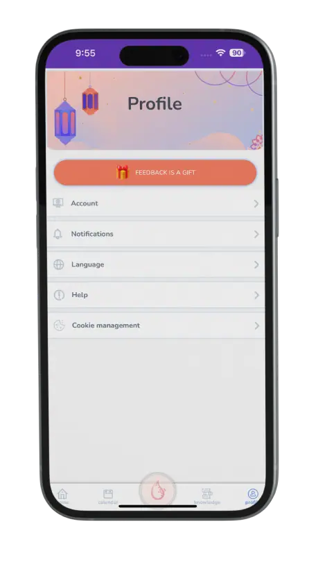 profile mobile screen