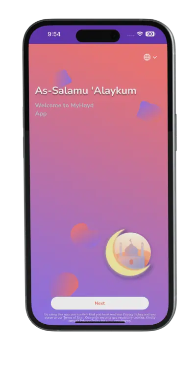 welcome mobile screen